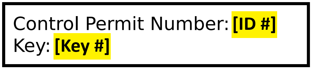 ID and Key location example on permit